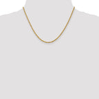 2.5mm 14K Yellow Gold Diamond-Cut Lightweight Rope Chain - Sophia Jewelers