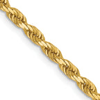 2.75mm 14K Yellow Gold Diamond-Cut Lightweight Rope Chain - Sophia Jewelers