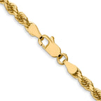 3.5mm 14K Yellow Gold Diamond-Cut Lightweight Rope Chain - Sophia Jewelers