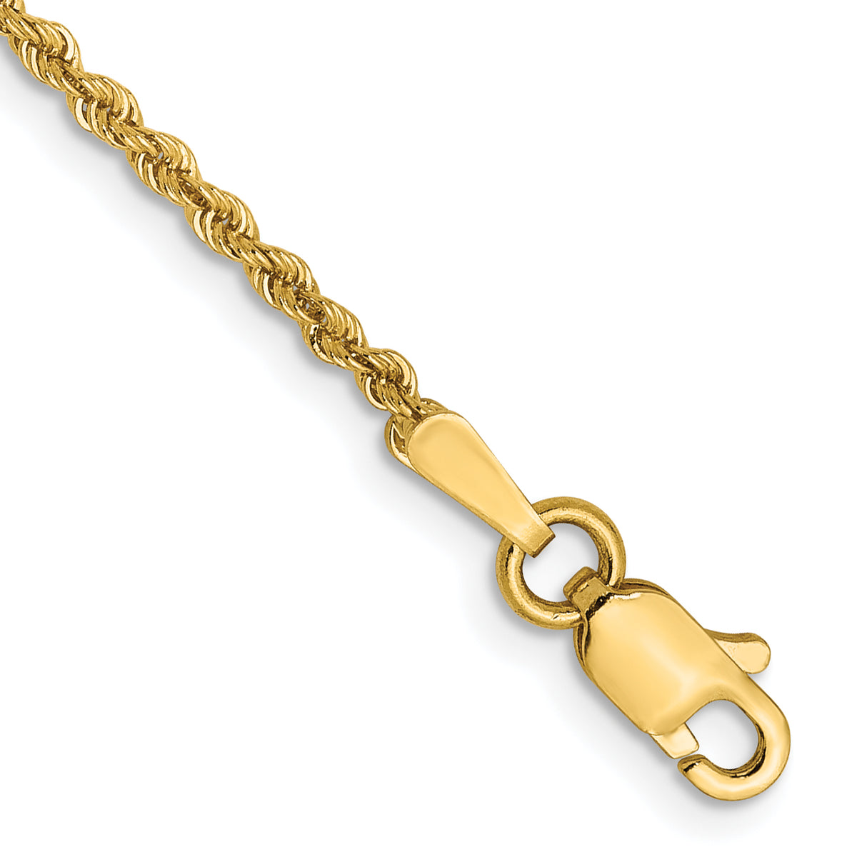Rope Chain in 14K Yellow Gold, Bracelet to Necklace Lengths, 1.6mm - Sophia Jewelers