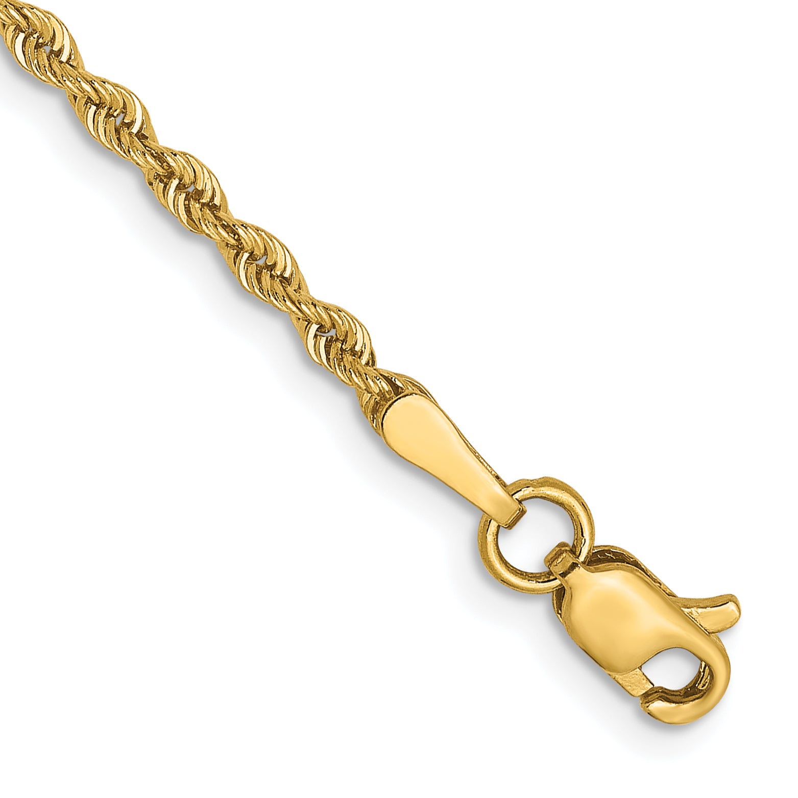 14K 2mm Solid Regular Rope Chain Main image