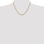 2.5mm 14K Yellow Gold Solid Rope Chain - Sophia Jewelers