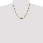 3.0mm 14K Yellow Gold Solid Rope Chain - Sophia Jewelers