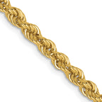 3.0mm 14K Yellow Gold Solid Rope Chain - Sophia Jewelers