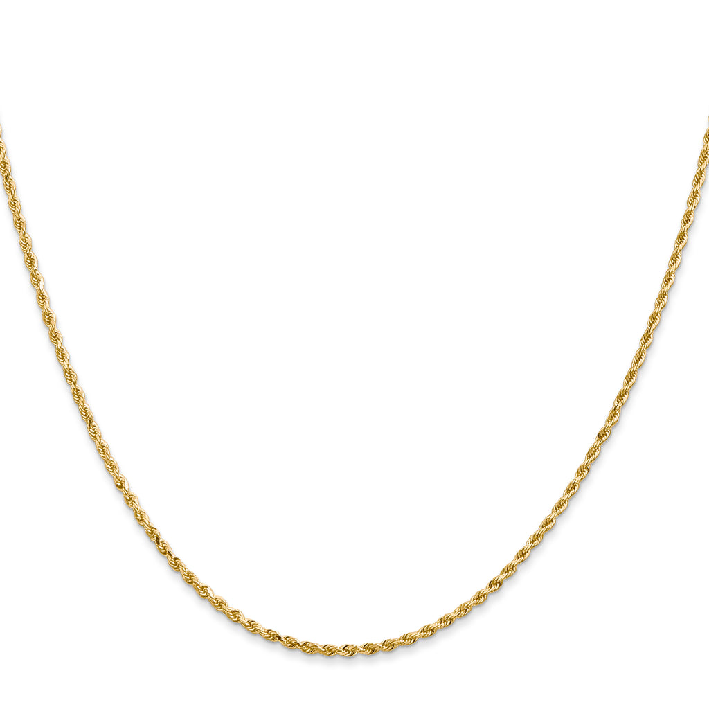 1.3mm 14K Yellow Gold Diamond-Cut Rope Chain - Sophia Jewelers