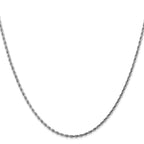 1.75mm 14K White Gold Diamond-Cut Rope Chain - Sophia Jewelers