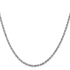 2.5mm 14K White Gold Diamond-Cut Rope Chain - Sophia Jewelers
