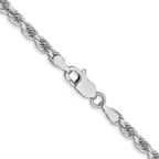 3.0mm 14K White Gold Diamond-Cut Rope Chain - Sophia Jewelers