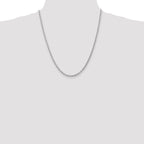 14K White Gold 3mm Diamond- cut Rope Chain