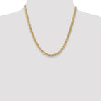 5.75mm 14K Yellow Gold Flat Beveled Curb Chain - Sophia Jewelers