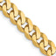 5.75mm 14K Yellow Gold Flat Beveled Curb Chain - Sophia Jewelers