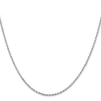 1.3mm 14K White Gold Diamond-Cut Rope Chain - Sophia Jewelers