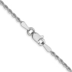1.3mm 14K White Gold Diamond-Cut Rope Chain - Sophia Jewelers