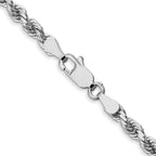 4.0mm 14K White Gold Diamond-Cut Rope Chain - Sophia Jewelers