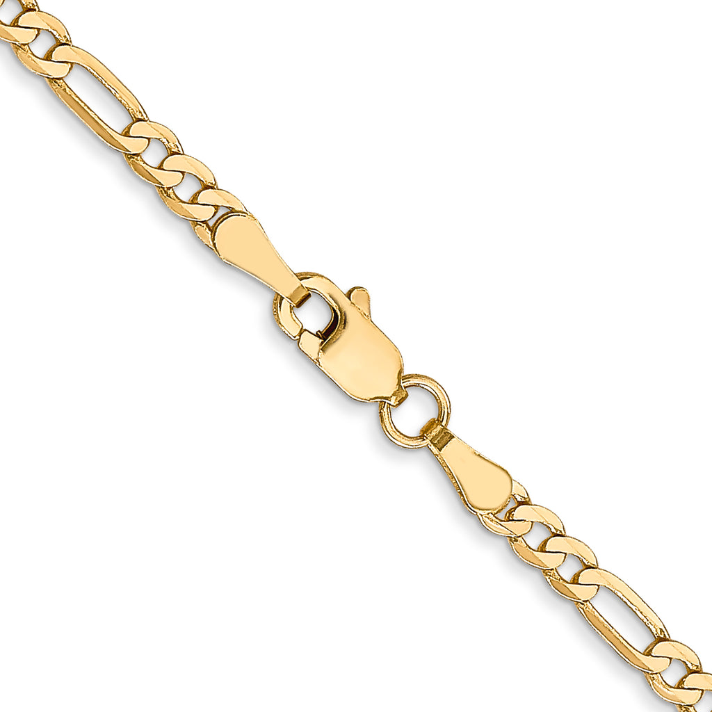 2.75mm 14K Yellow Gold Figaro Chain - Sophia Jewelers