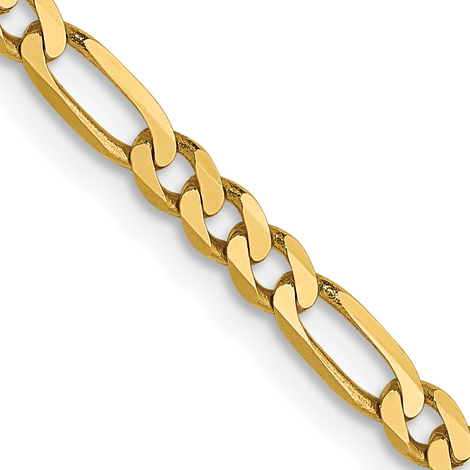2.75mm 14K Yellow Gold Figaro Chain - Sophia Jewelers