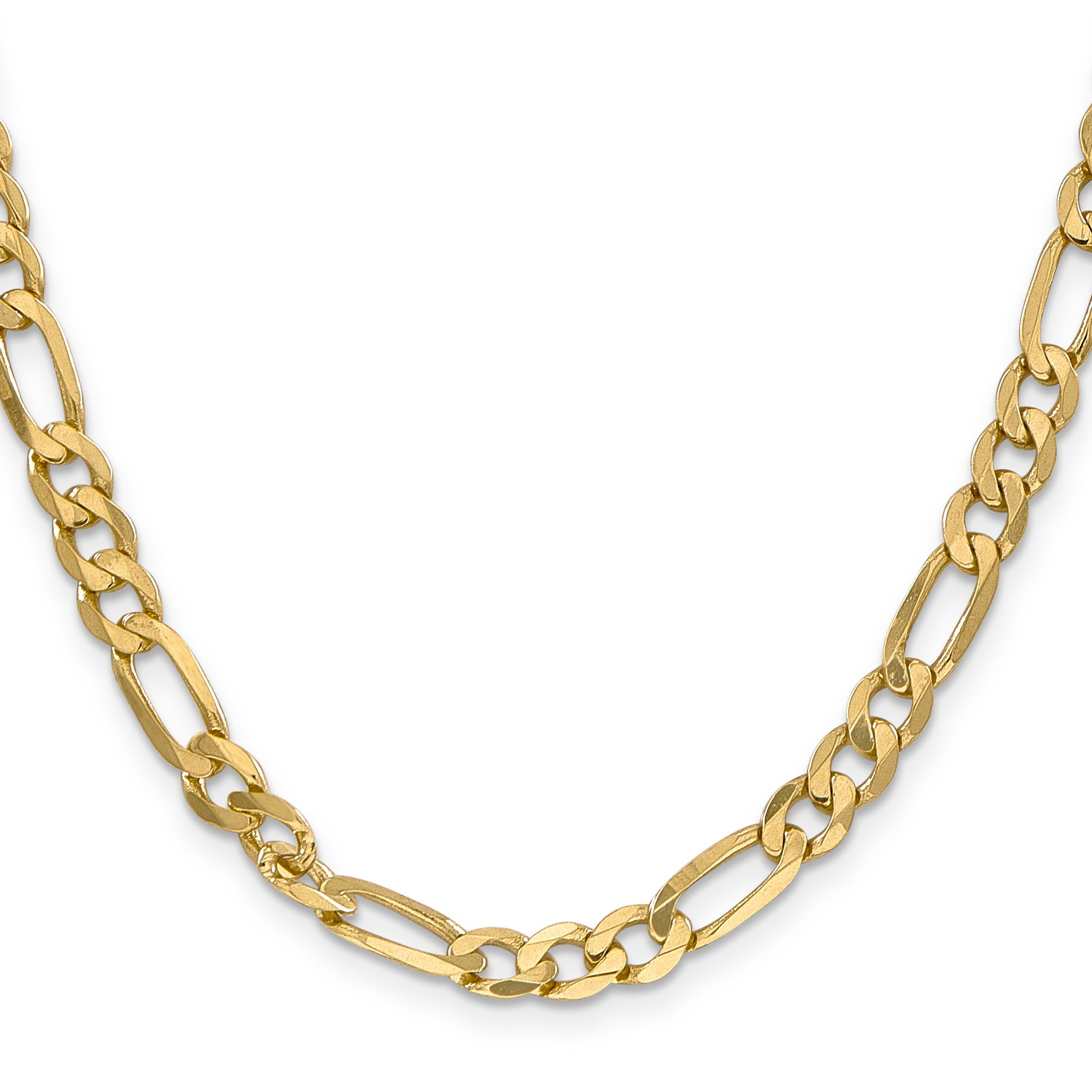 14K Yellow Gold Solid Figaro Chain Necklace 6mm Secondary image