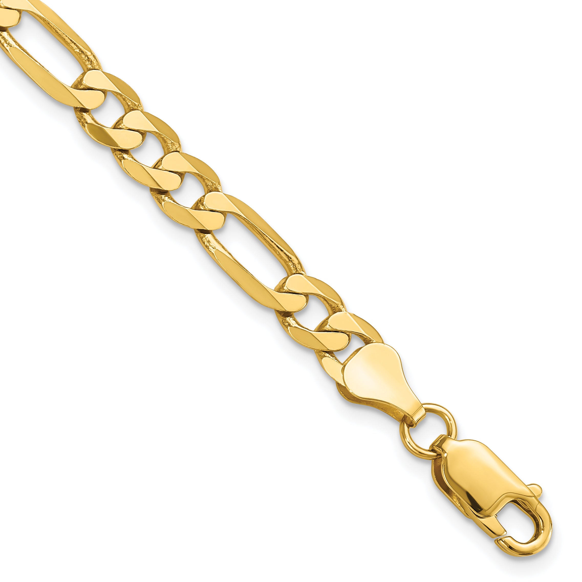 14K 6.00mm Flat Figaro Chain Main image