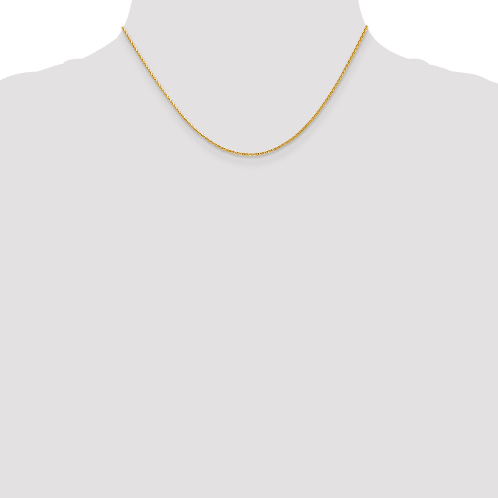 1.3mm 14K Yellow Gold Wheat Chain - Sophia Jewelers
