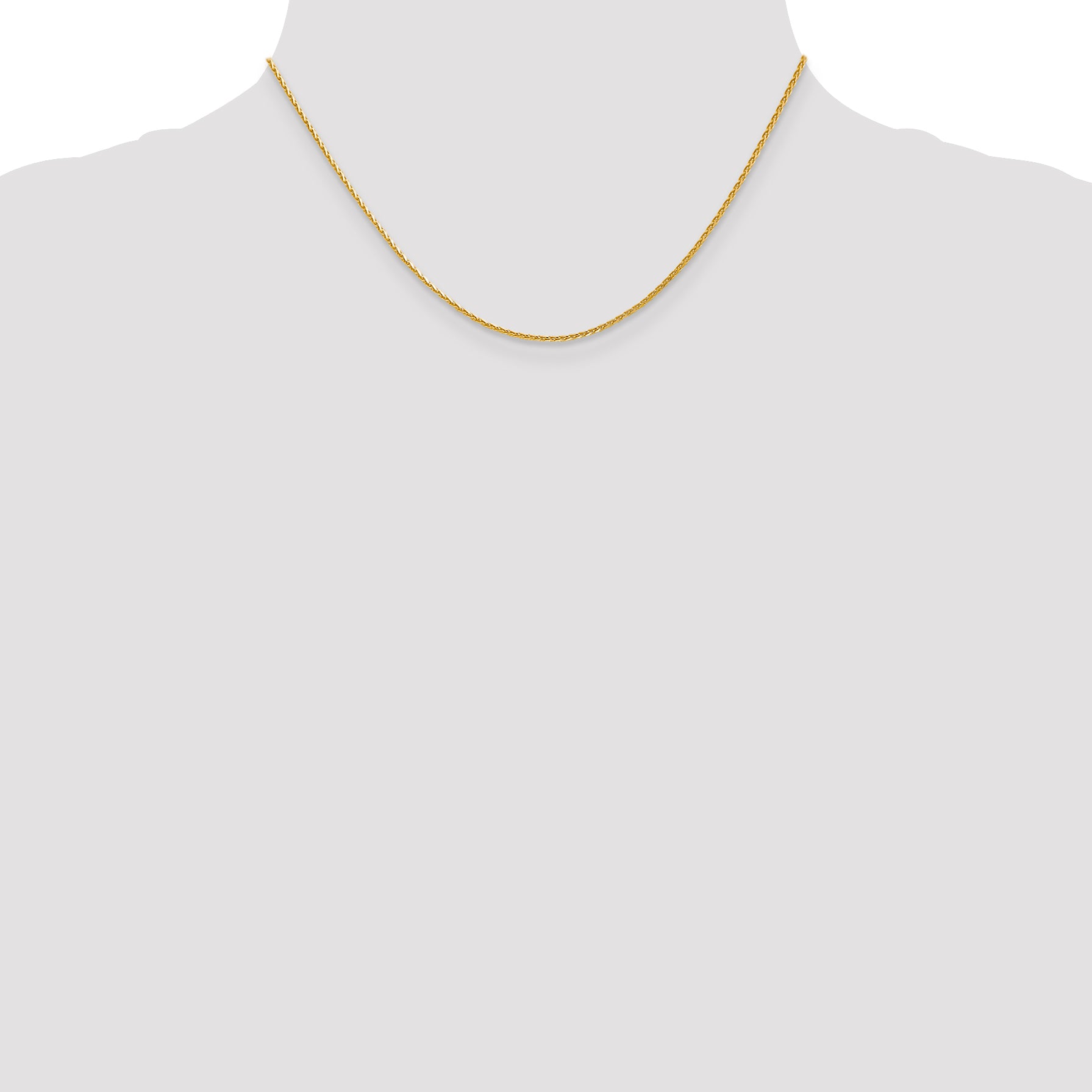 1.3mm 14K Yellow Gold Wheat Chain - Sophia Jewelers
