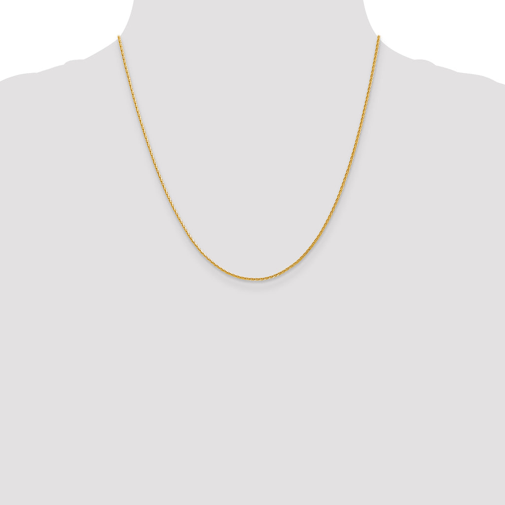 14K 1.3mm D/C Wheat Chain