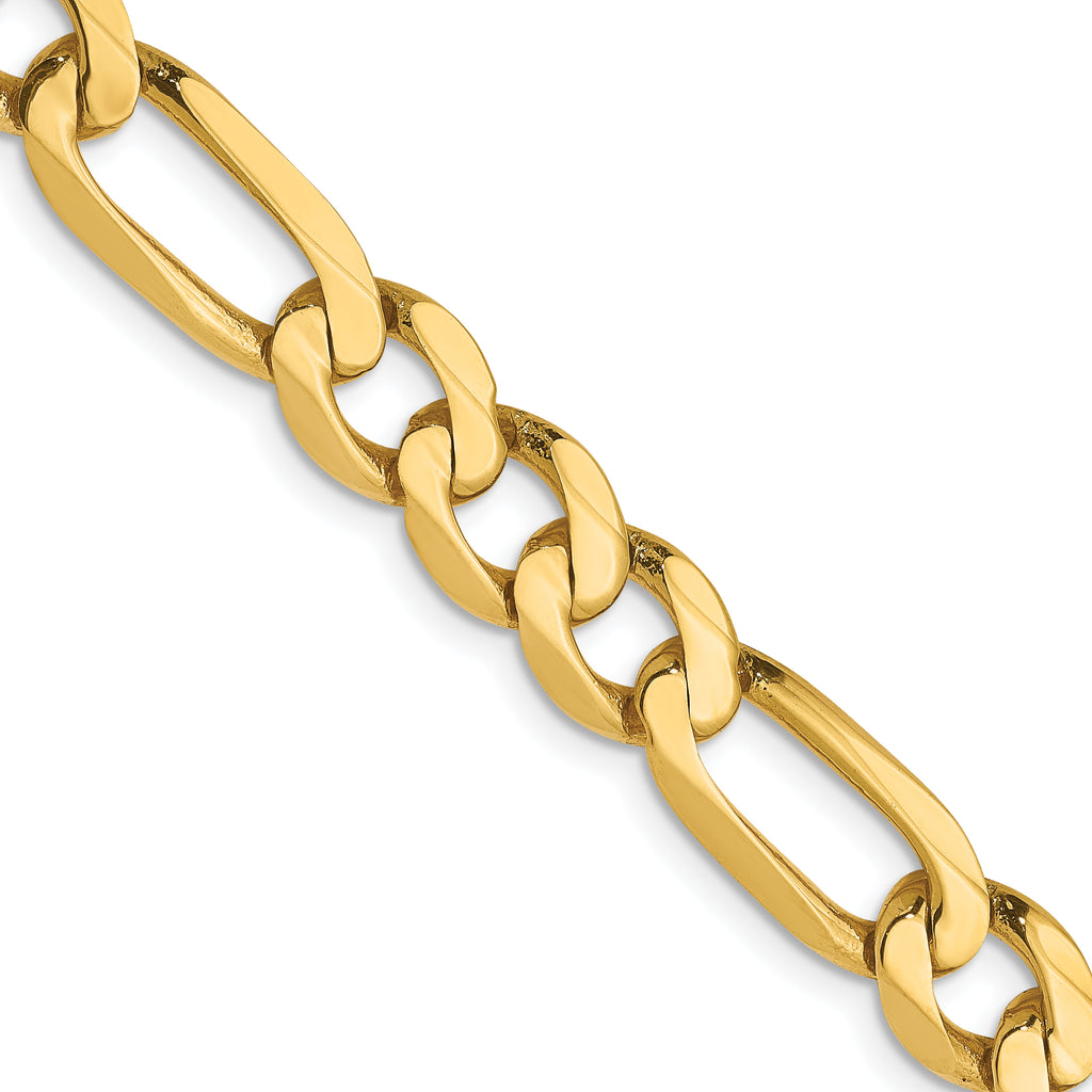 7.0mm 14K Yellow Gold Figaro Chain - Sophia Jewelers