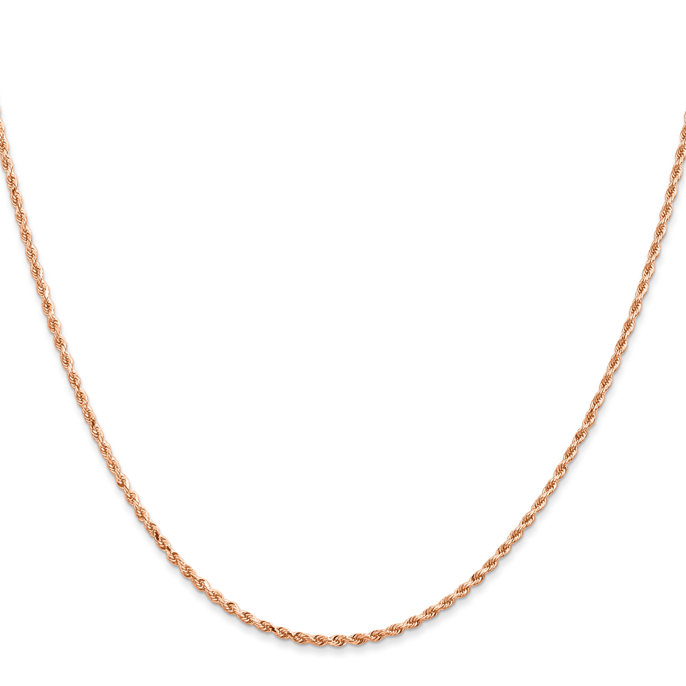 1.5mm 14K Rose Gold Diamond-Cut Rope Chain - Sophia Jewelers