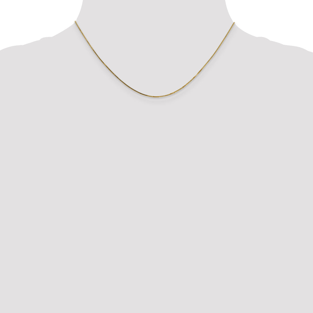0.8mm 14K Yellow Gold Box Chain - Sophia Jewelers
