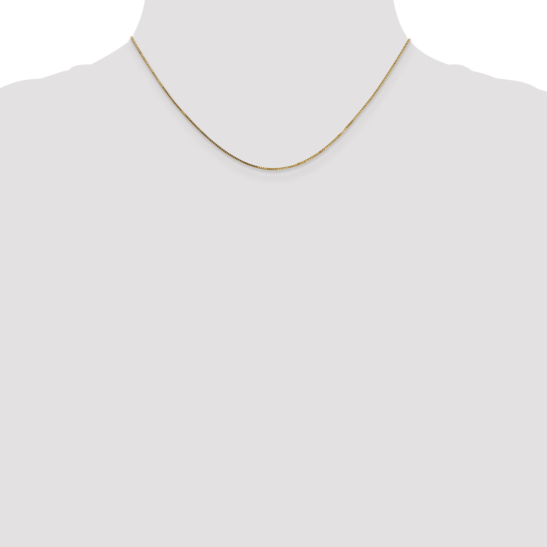 0.8mm 14K Yellow Gold Box Chain - Sophia Jewelers