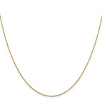 14K Yellow Gold Solid Rope Chain Necklace 0.8mm