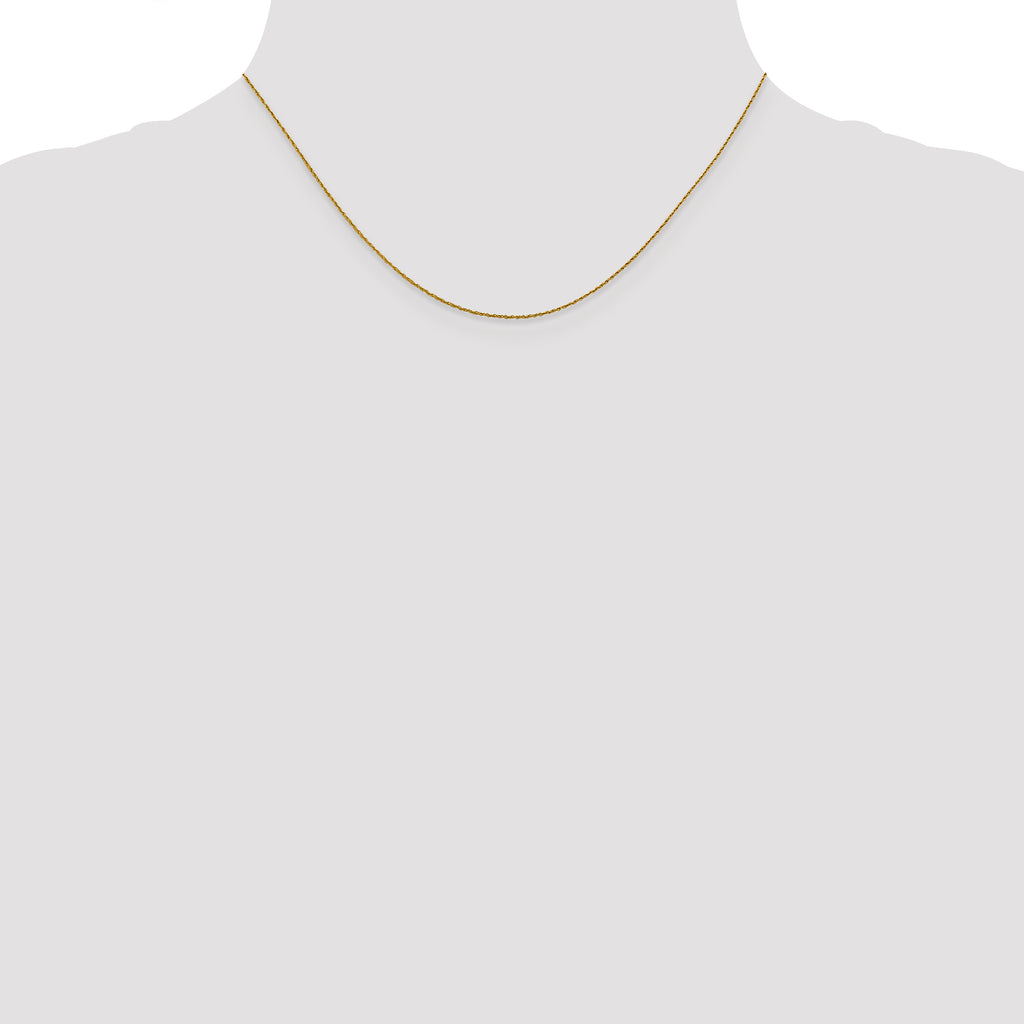 0.8mm 14K Yellow Gold Loose Rope Chain - Sophia Jewelers