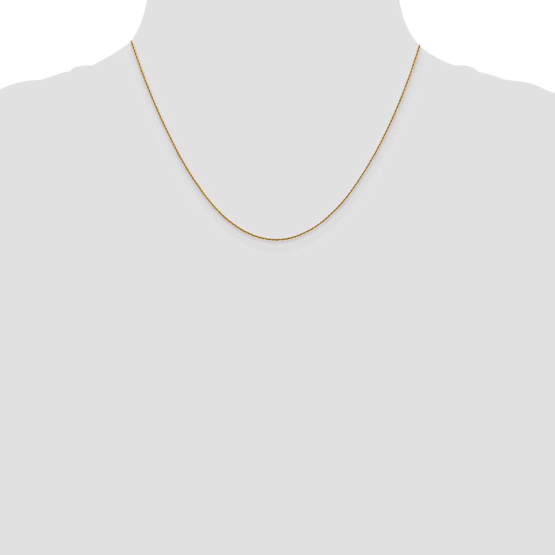 14K .8mm Loose Rope Chain Spring Ring Clasp