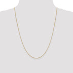 14K Yellow Gold Solid Rope Chain Necklace 0.8mm