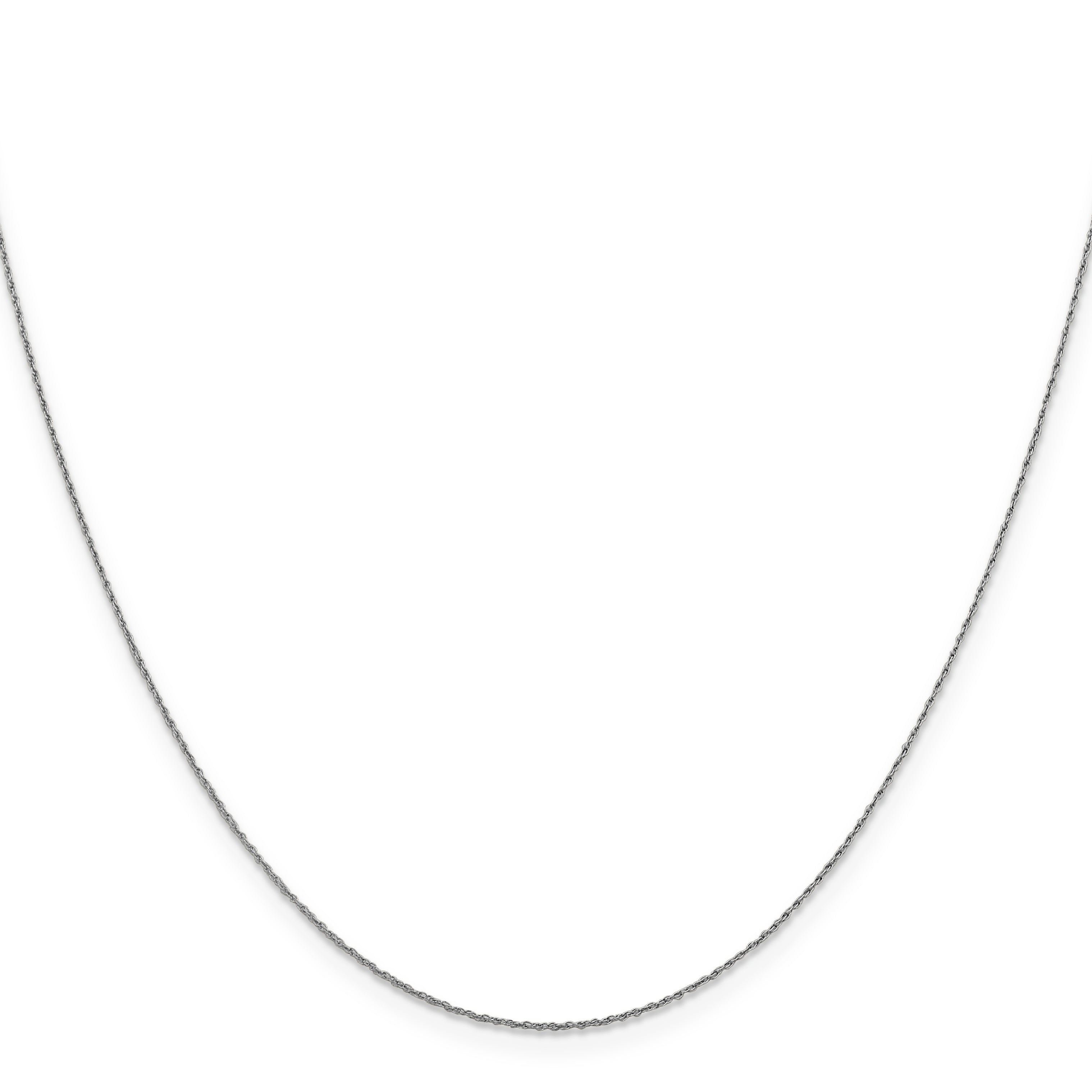 0.8mm 14K White Gold Loose Rope Chain - Sophia Jewelers