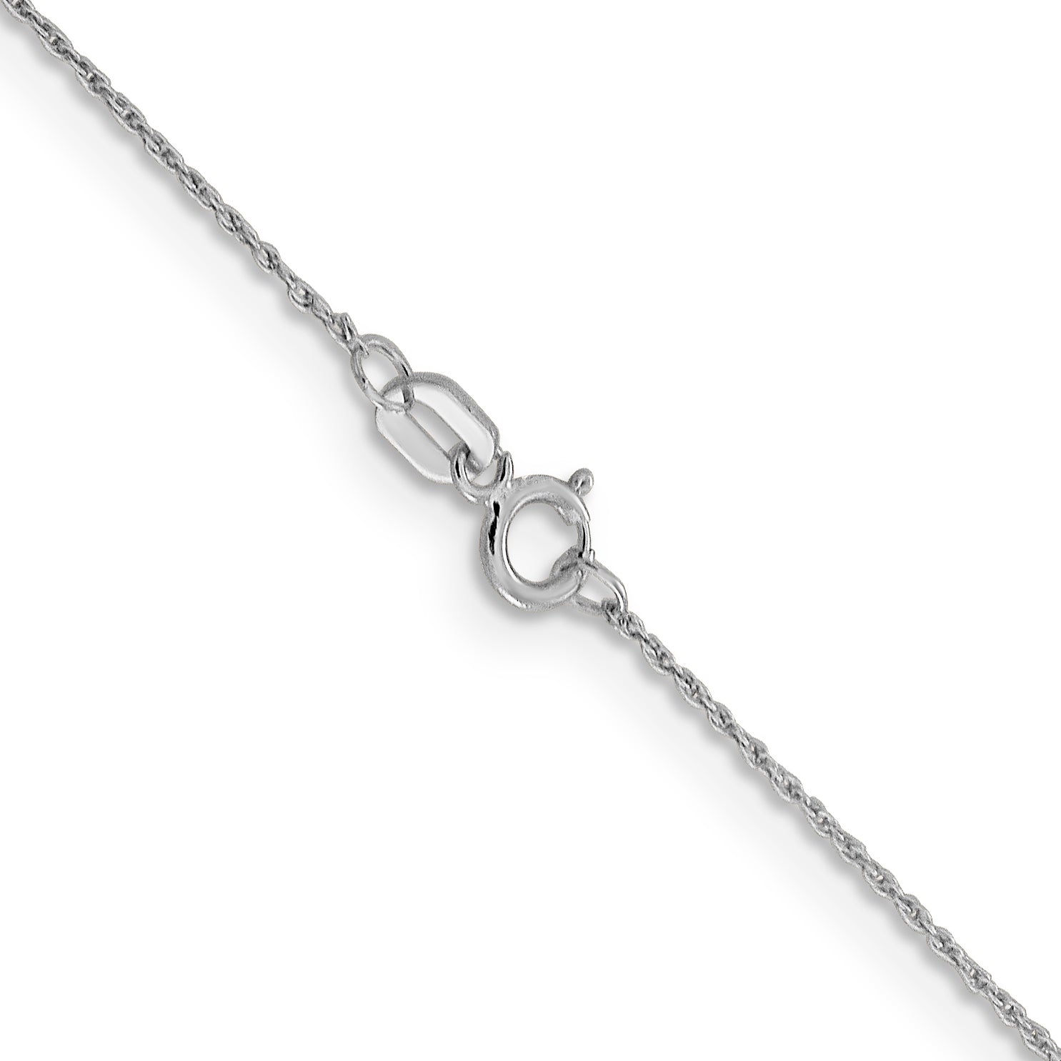 0.8mm 14K White Gold Loose Rope Chain - Sophia Jewelers