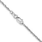 1.5mm 14K White Gold Loose Rope Chain - Sophia Jewelers