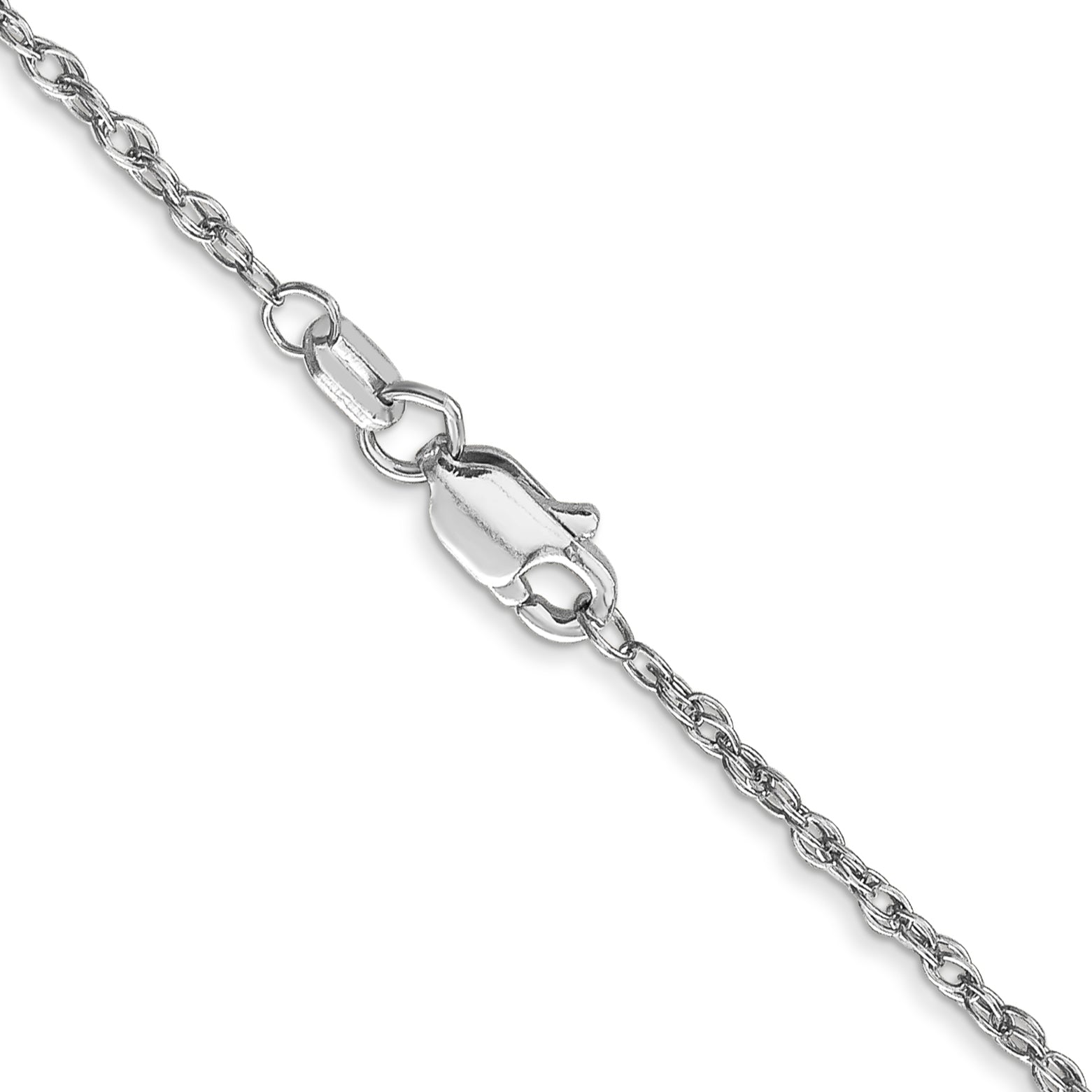 1.5mm 14K White Gold Loose Rope Chain - Sophia Jewelers