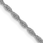 1.5mm 14K White Gold Loose Rope Chain - Sophia Jewelers