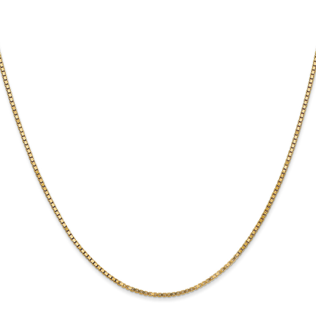 1.3mm 14K Yellow Gold Box Chain - Sophia Jewelers