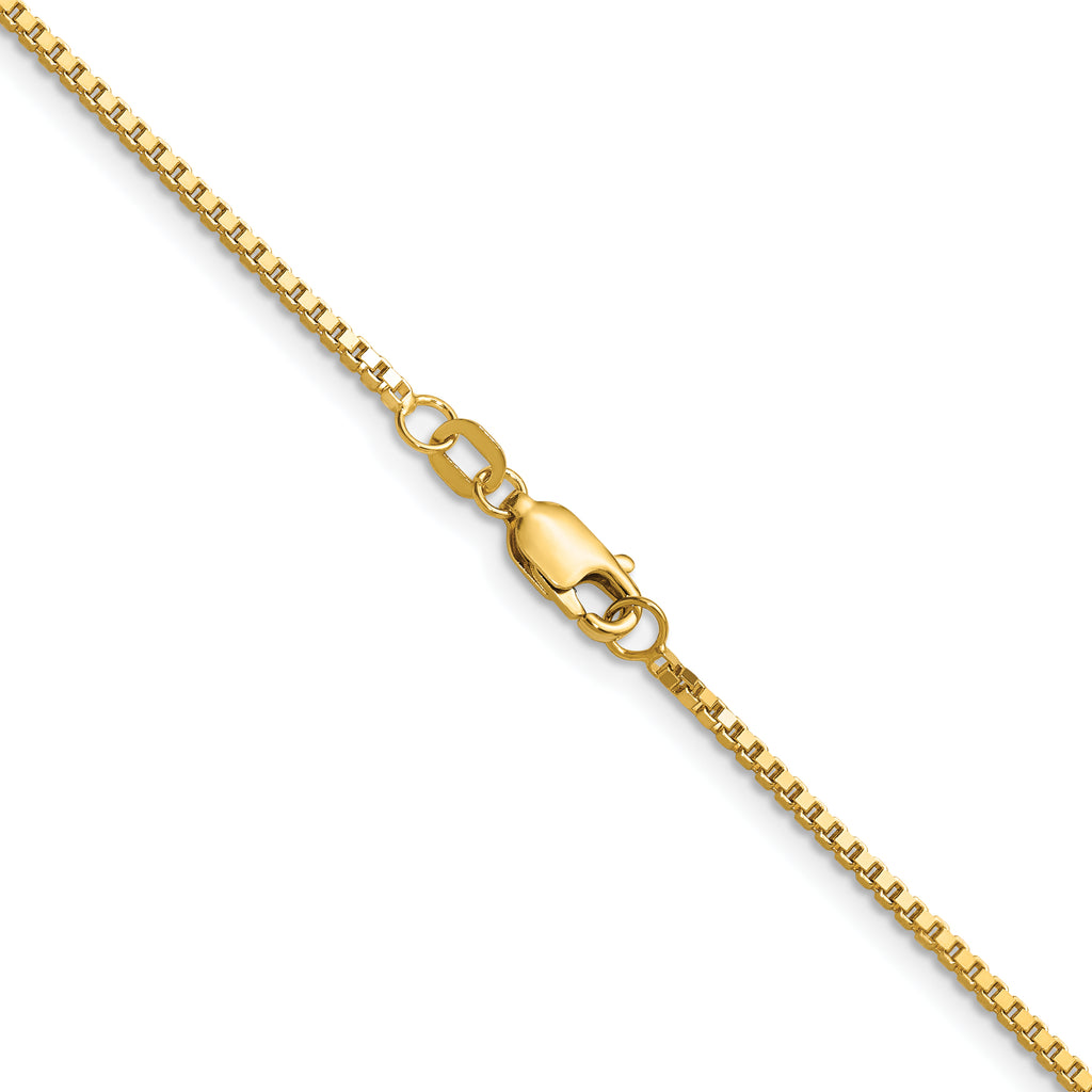 1.3mm 14K Yellow Gold Box Chain - Sophia Jewelers