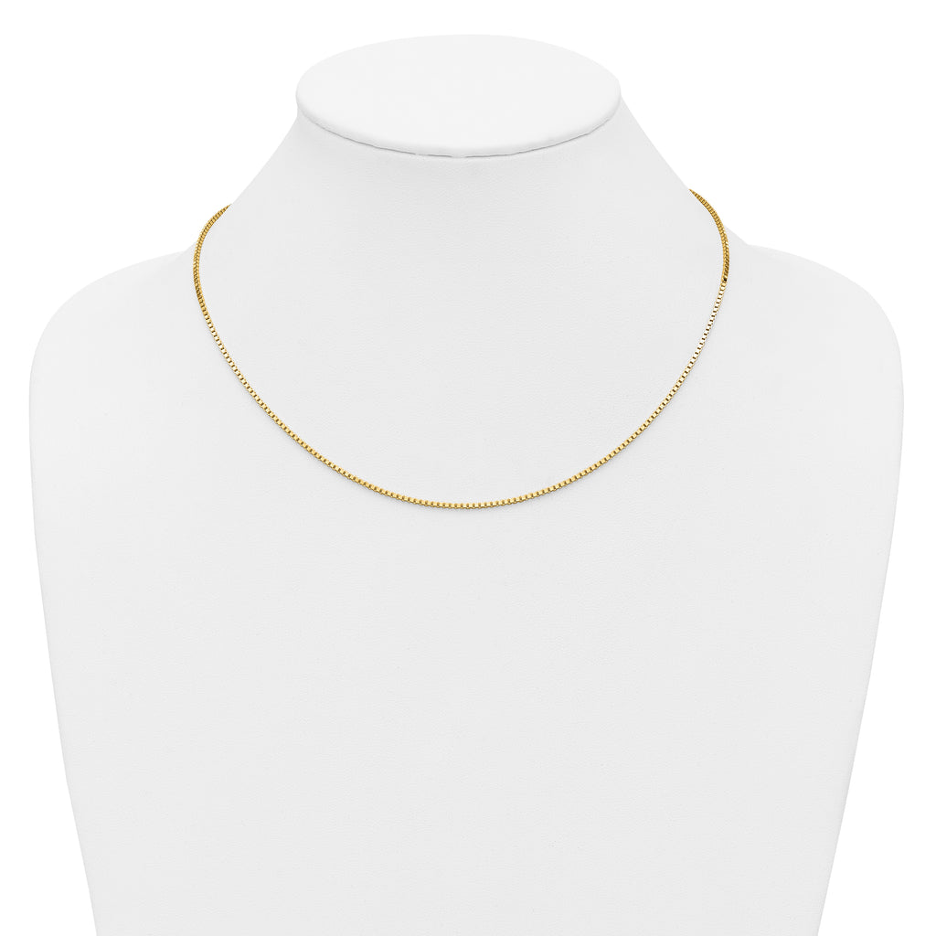 1.3mm 14K Yellow Gold Box Chain - Sophia Jewelers
