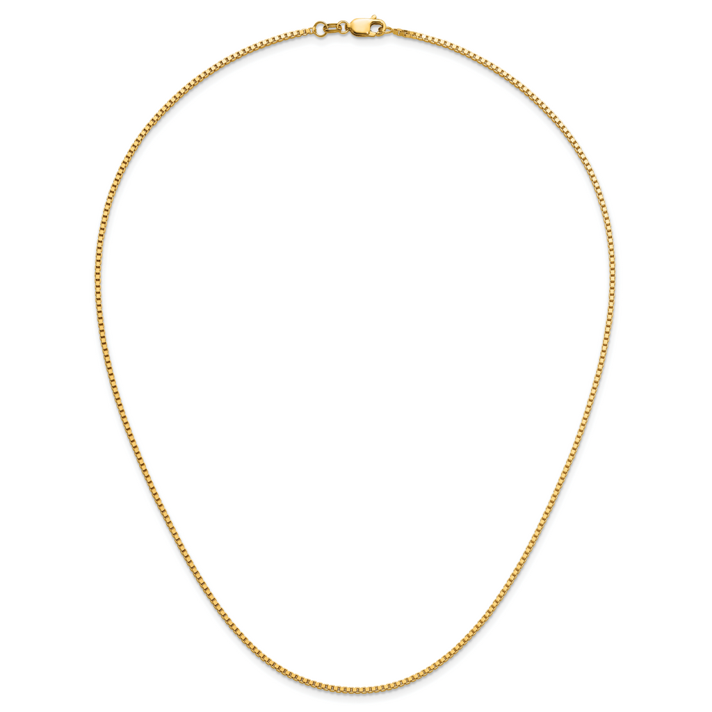 1.3mm 14K Yellow Gold Box Chain - Sophia Jewelers