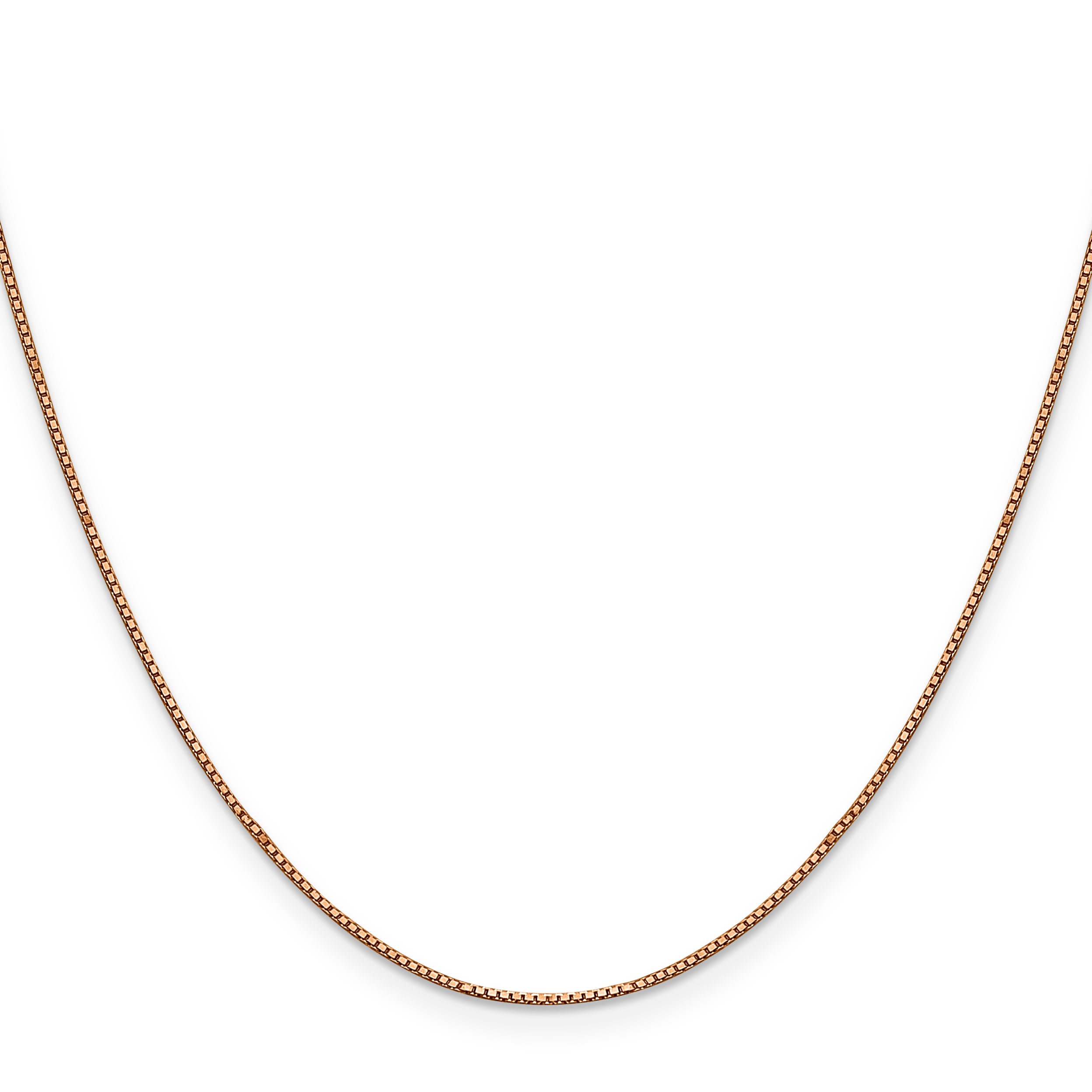 0.8mm 14K Rose Gold Box Chain Secondary image