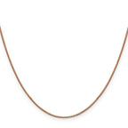 0.8mm 14K Rose Gold Box Chain - Sophia Jewelers