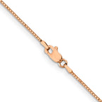 0.8mm 14K Rose Gold Box Chain - Sophia Jewelers