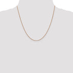 Box Chain in 14K Rose Gold, 0.8mm - Sophia Jewelers