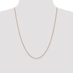 14K Rose Gold Solid Box Chain Necklace 0.8mm