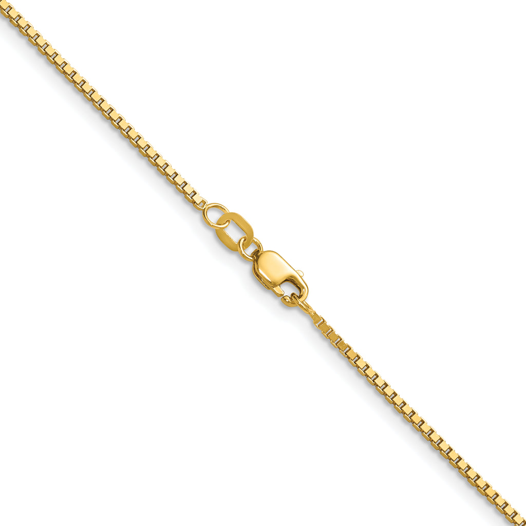 1.2mm 14K Yellow Gold Box Chain - Sophia Jewelers