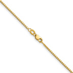 14K Yellow Gold Solid Box Chain Necklace 1.2mm