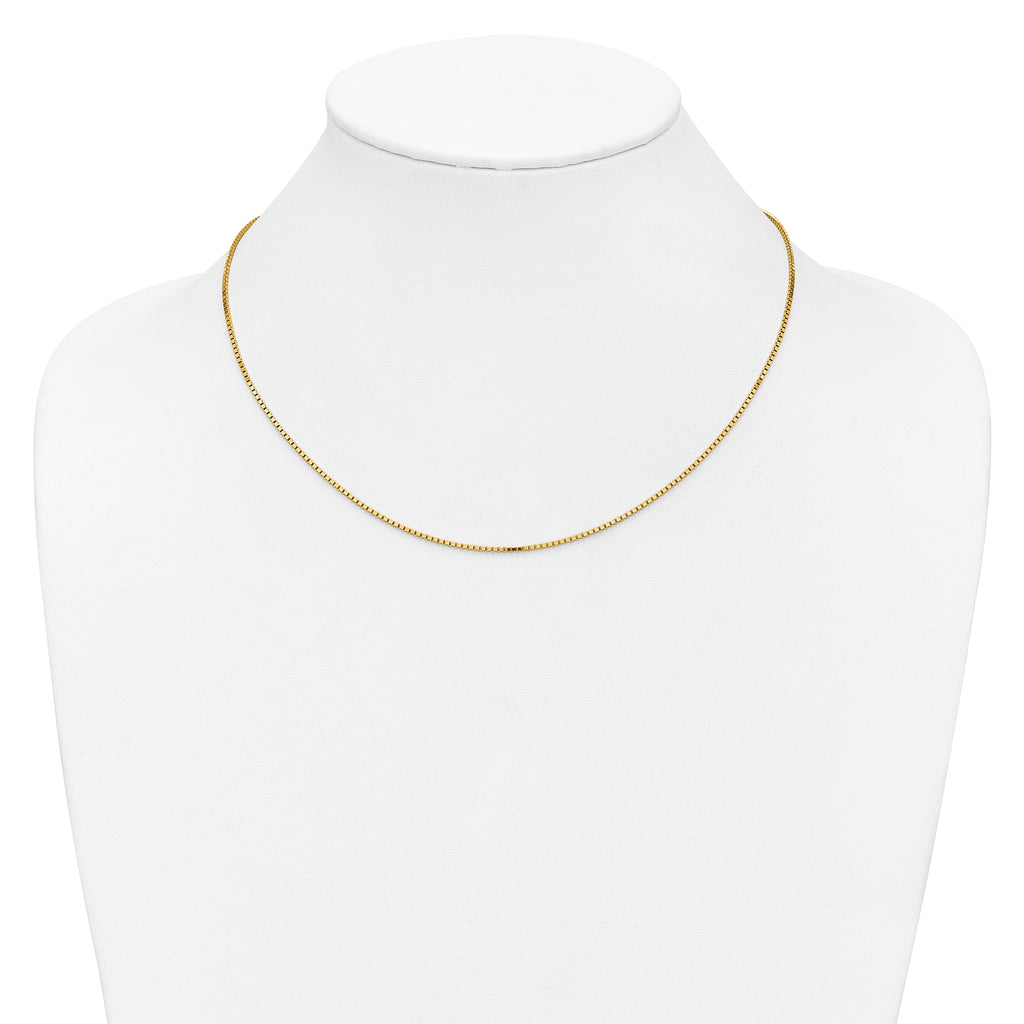 1.2mm 14K Yellow Gold Box Chain - Sophia Jewelers